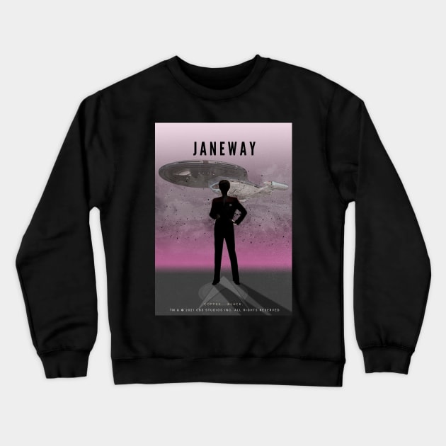 Captain Janeway Crewneck Sweatshirt by Rykker78 Artworks